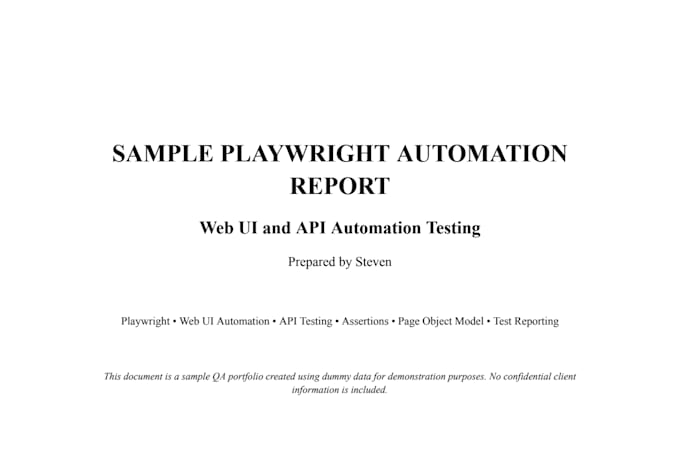 create playwright automation tests for your web application